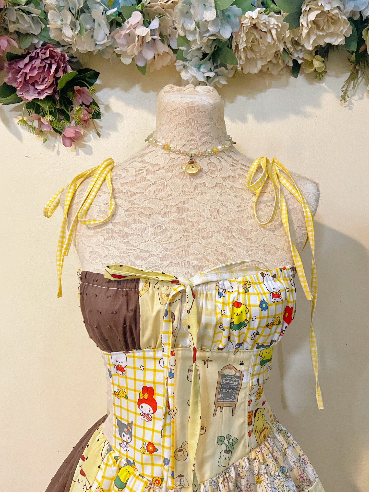 Cute Corset Patchwork Handmade Dress