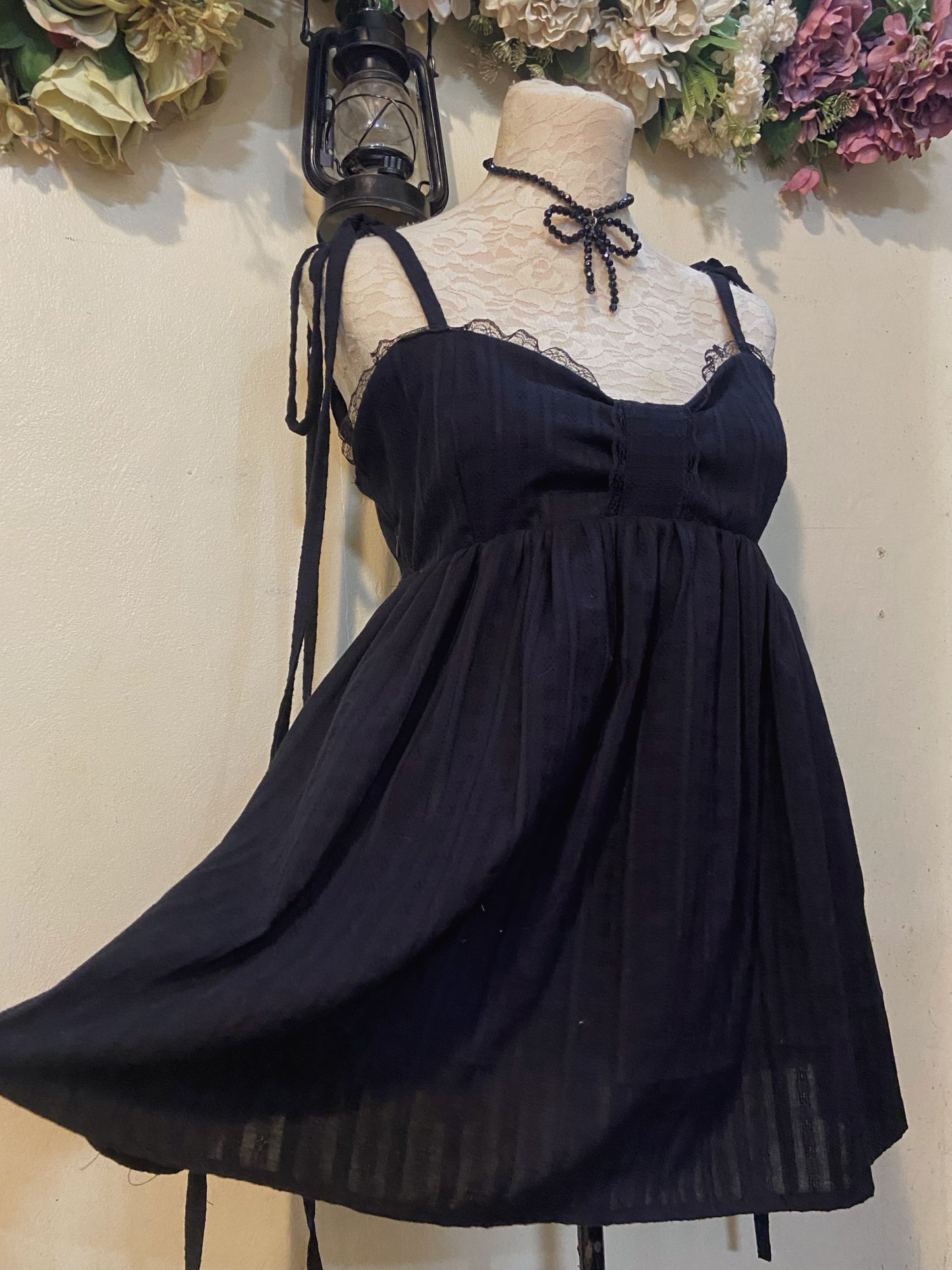 Mini Black Dress Handmade Dress