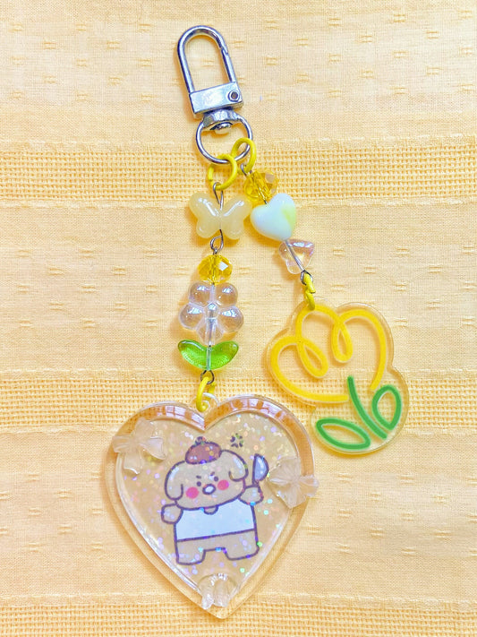 Pompom Angry Wenkwonk Keychain