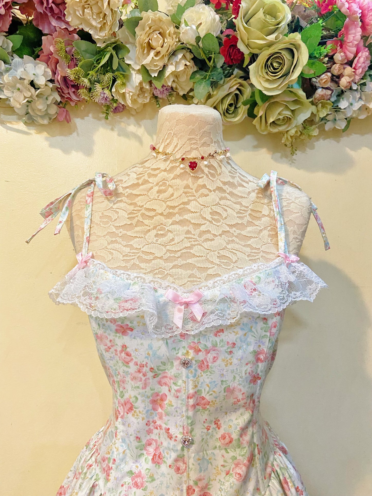 Pretty Blooms Corset Handmade Dress