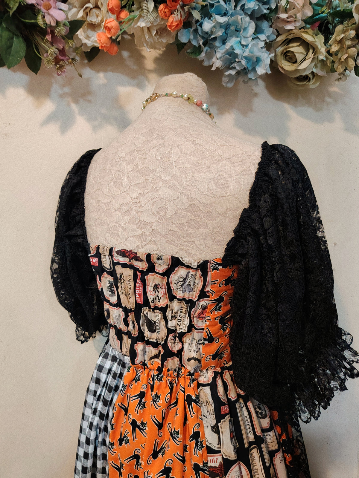 Halloween Lace Patchwork Dress ( Glow in the Dark)