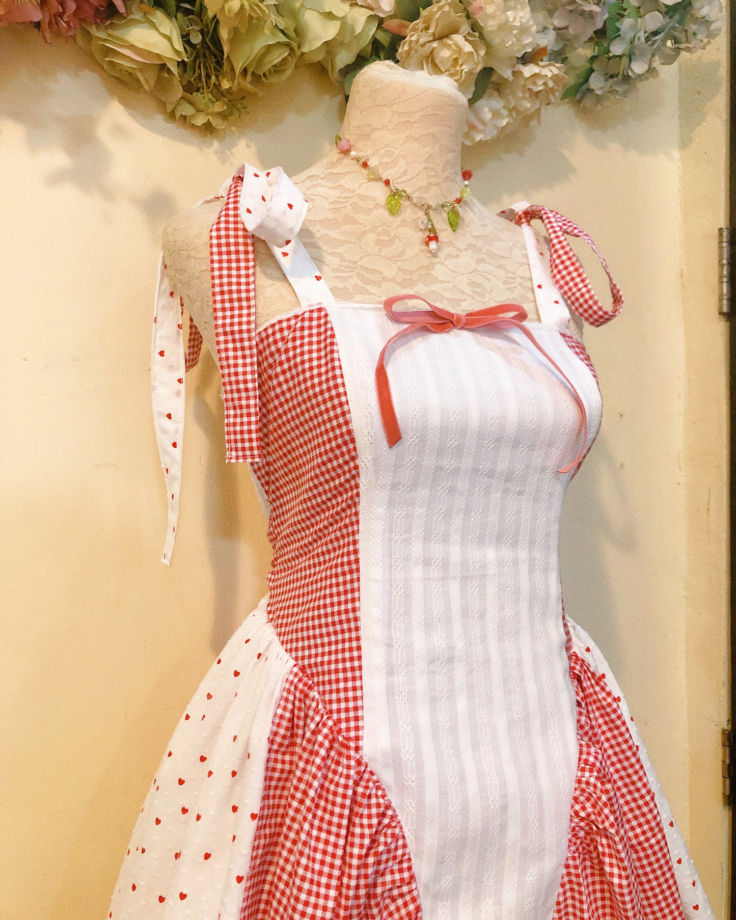 (PRE ORDER) Heart Patchwork Handmade Dress