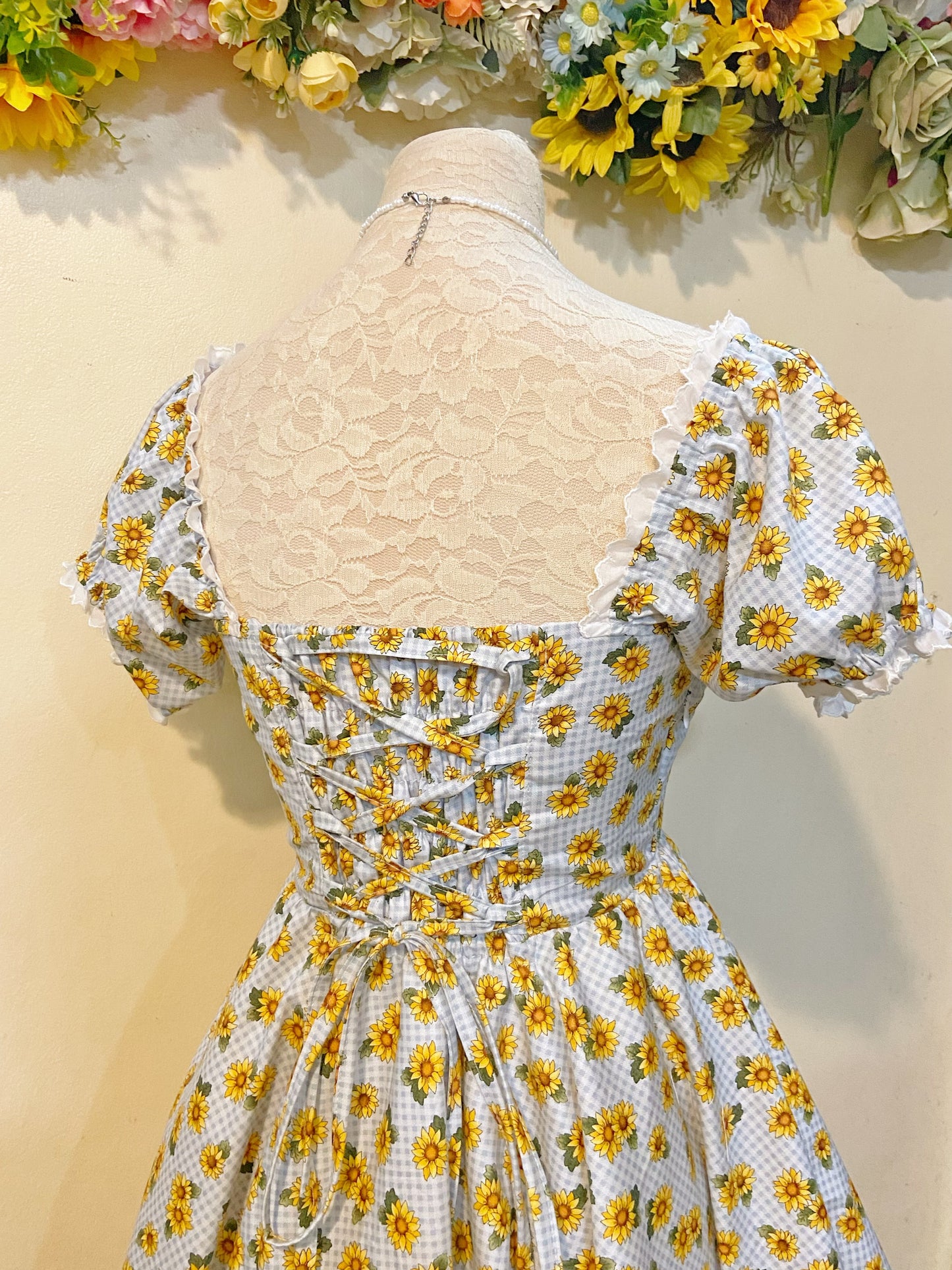Sunflower Mini Handmade Dress