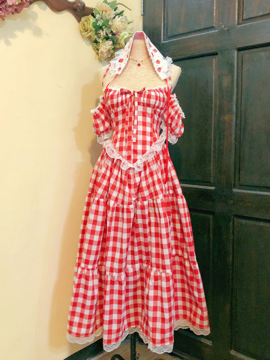 Romantic Picnic Date Corset Handmade Dress