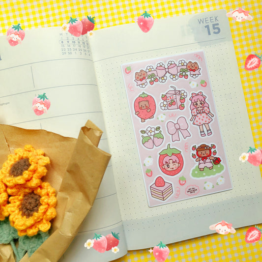 Strawberry Harvest Sticker Sheet