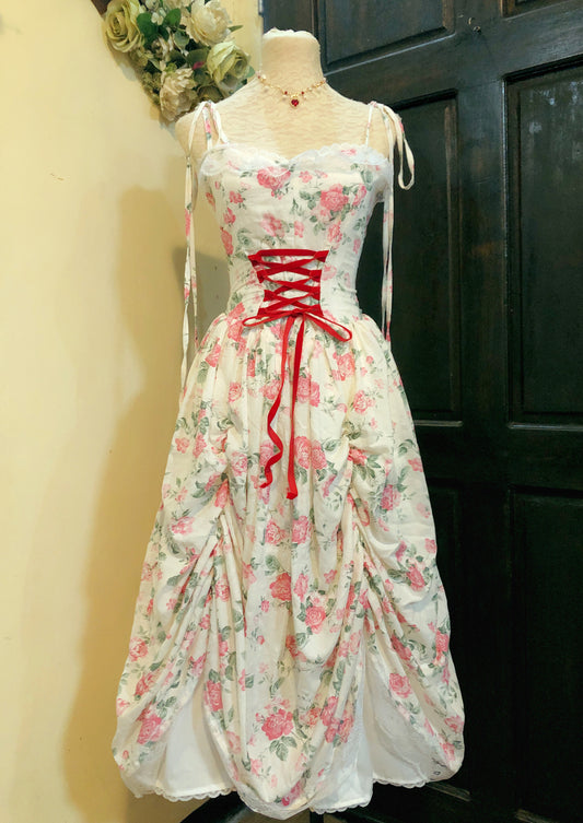 Meadow of Roses Corset Handmade Dress