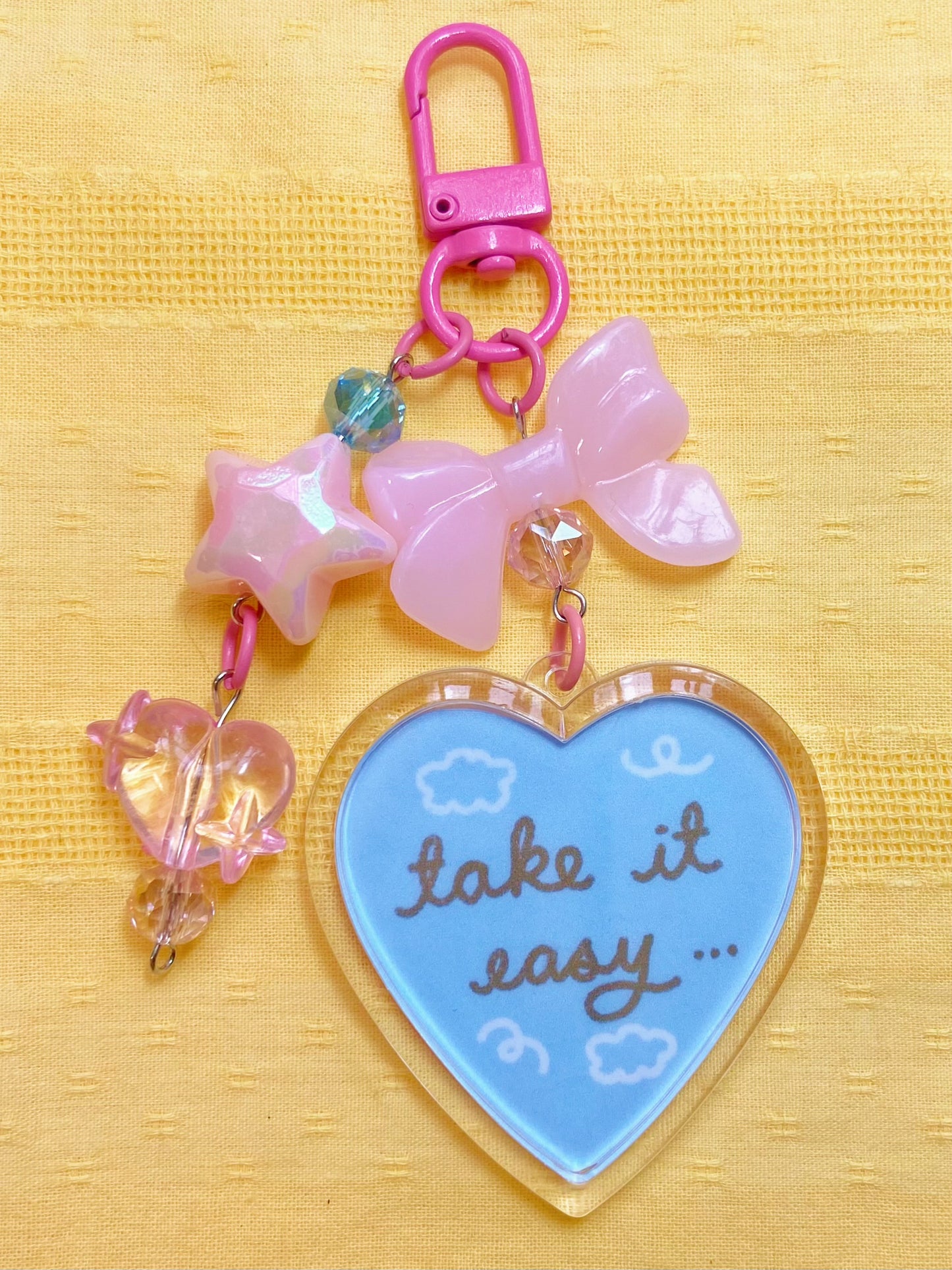 Take it easy Pink Wenkwonk Keychain