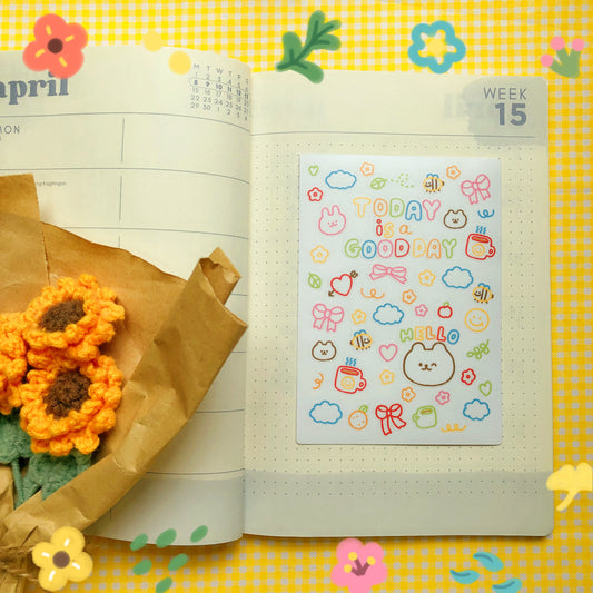 Good Day Bear Sticker Sheet