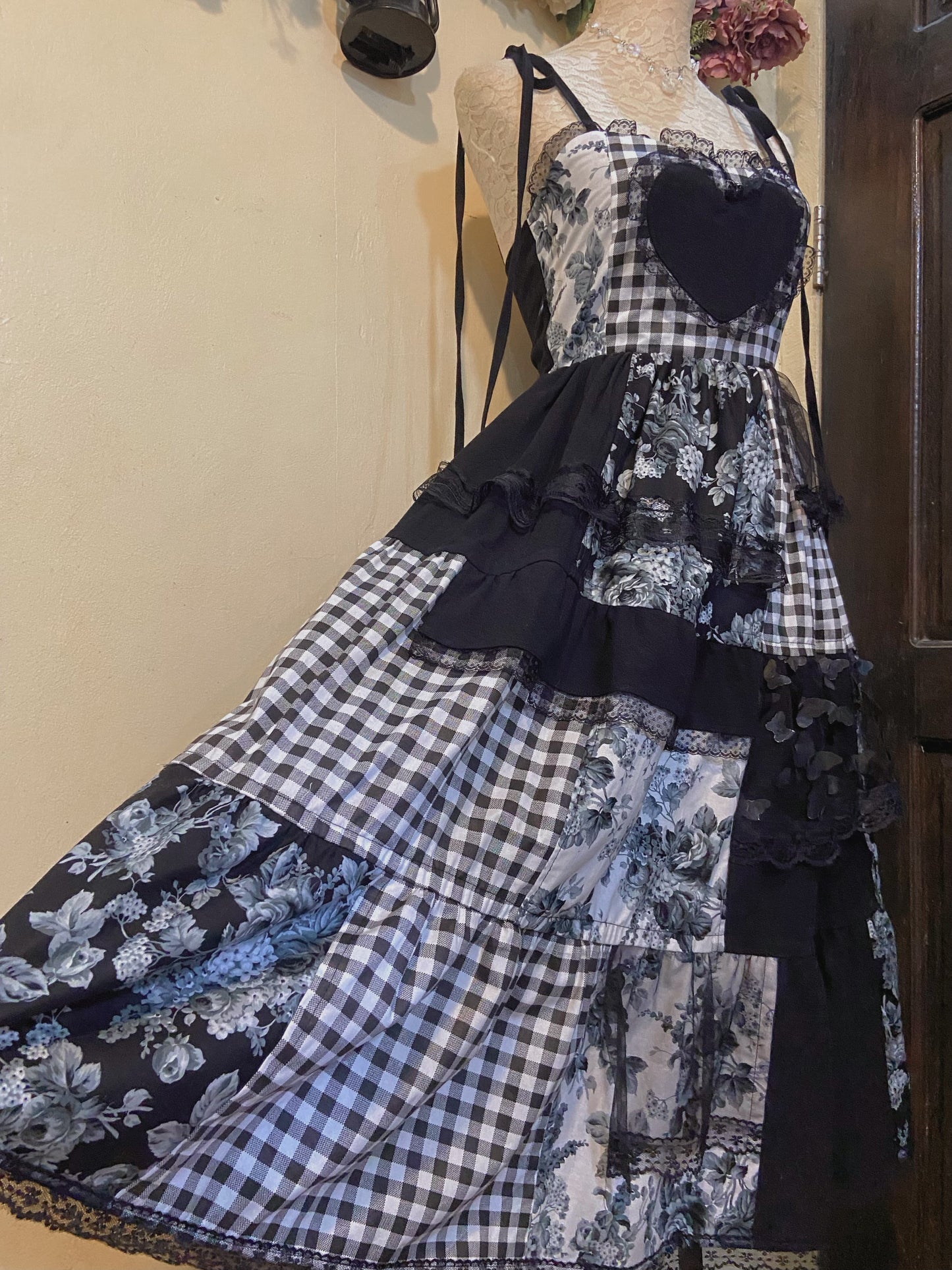 My Heart turned Dark Dress Handmade Dress