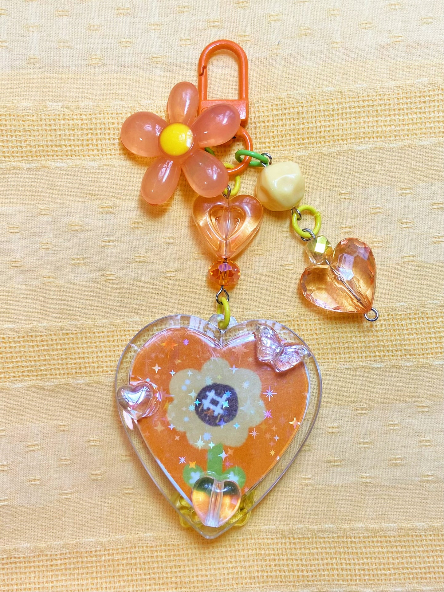 Sunflower Orange Wenkwonk Keychain