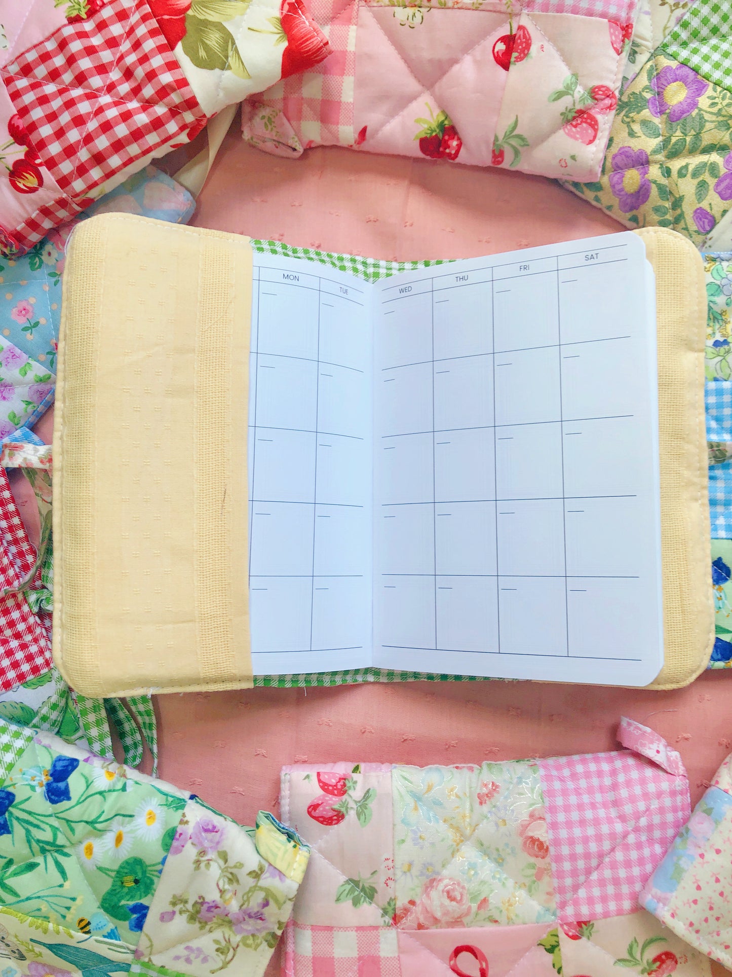 B6 Vintage Florals Quilted Patchwork Journal / Notebook Cover