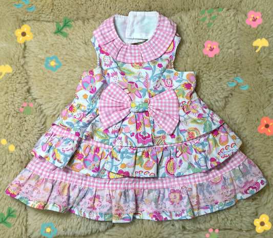 Retro Pink Pet Handmade Dress