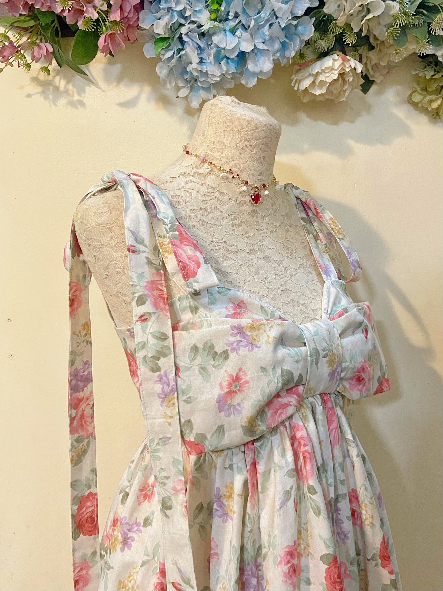 Rose Ribbon Garden Handmade Dress