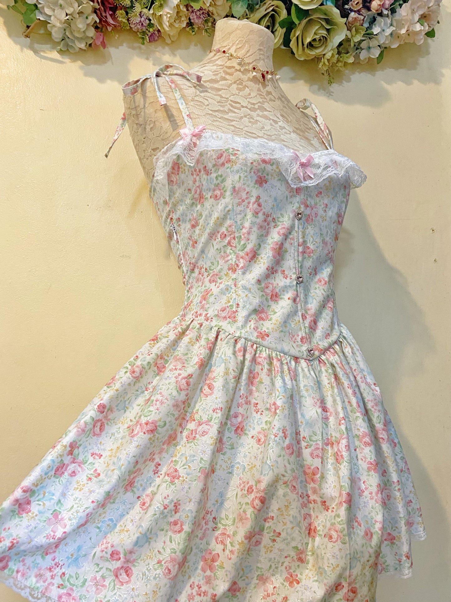 Pretty Blooms Corset Handmade Dress