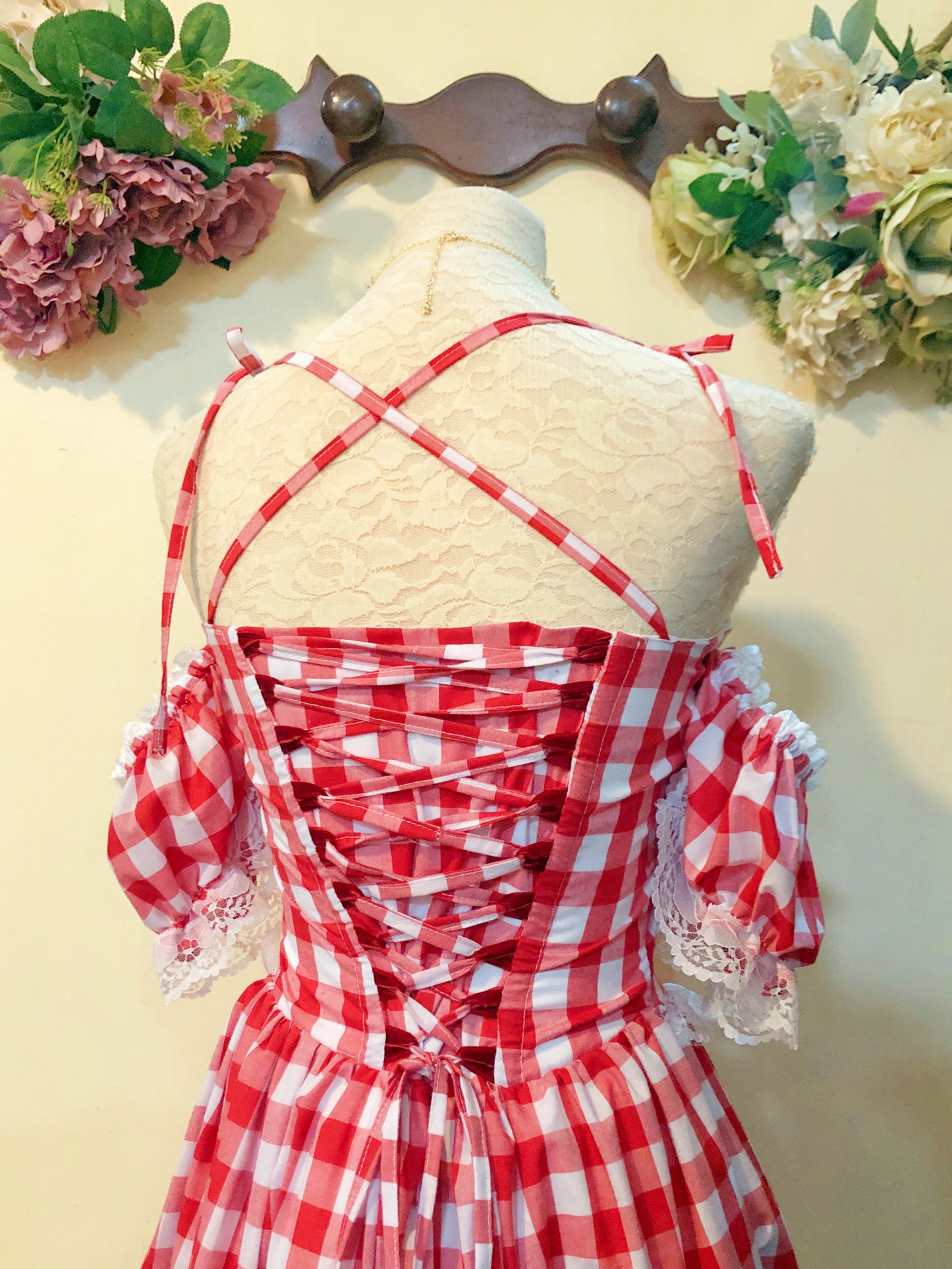 Romantic Picnic Date Corset Handmade Dress