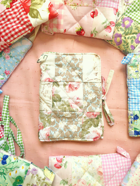 B6 Vintage Florals Quilted Patchwork Journal / Notebook Cover