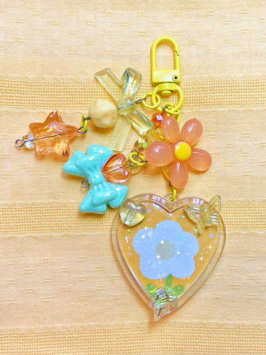 White Flower Wenkwonk Keychain