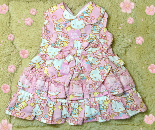 Pink Hello Kitty Pet Handmade Dress