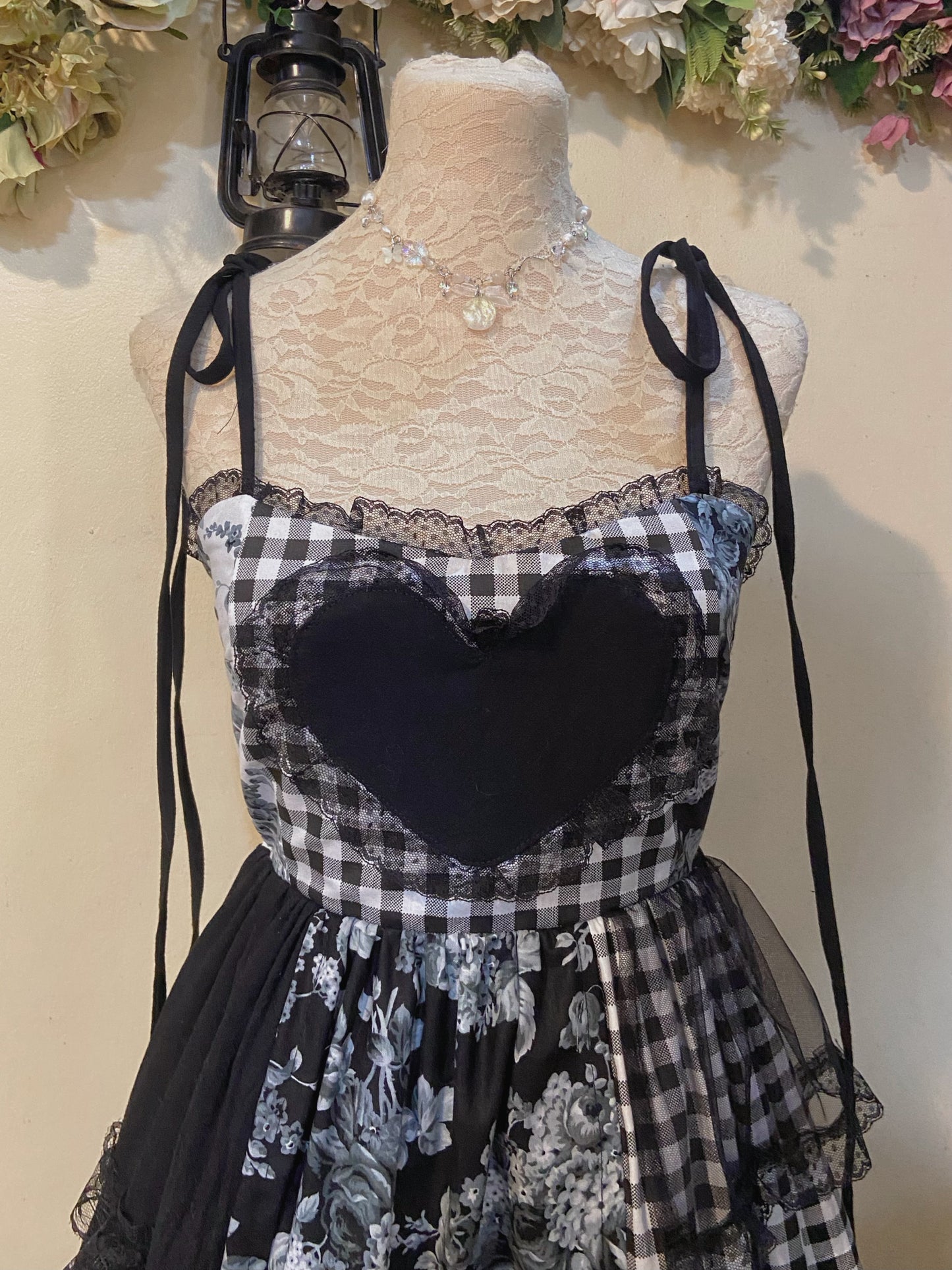 My Heart turned Dark Dress Handmade Dress