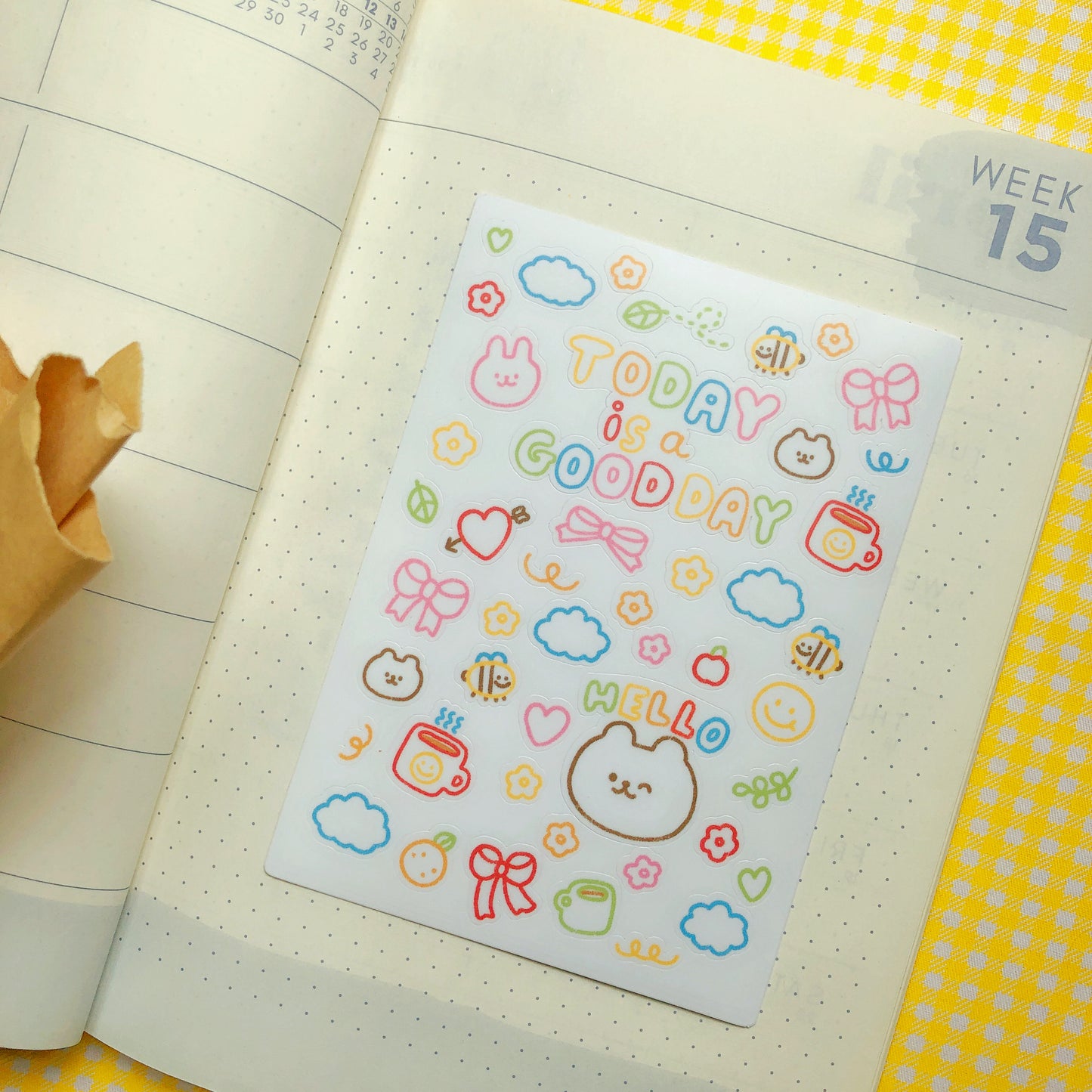 Good Day Bear Sticker Sheet