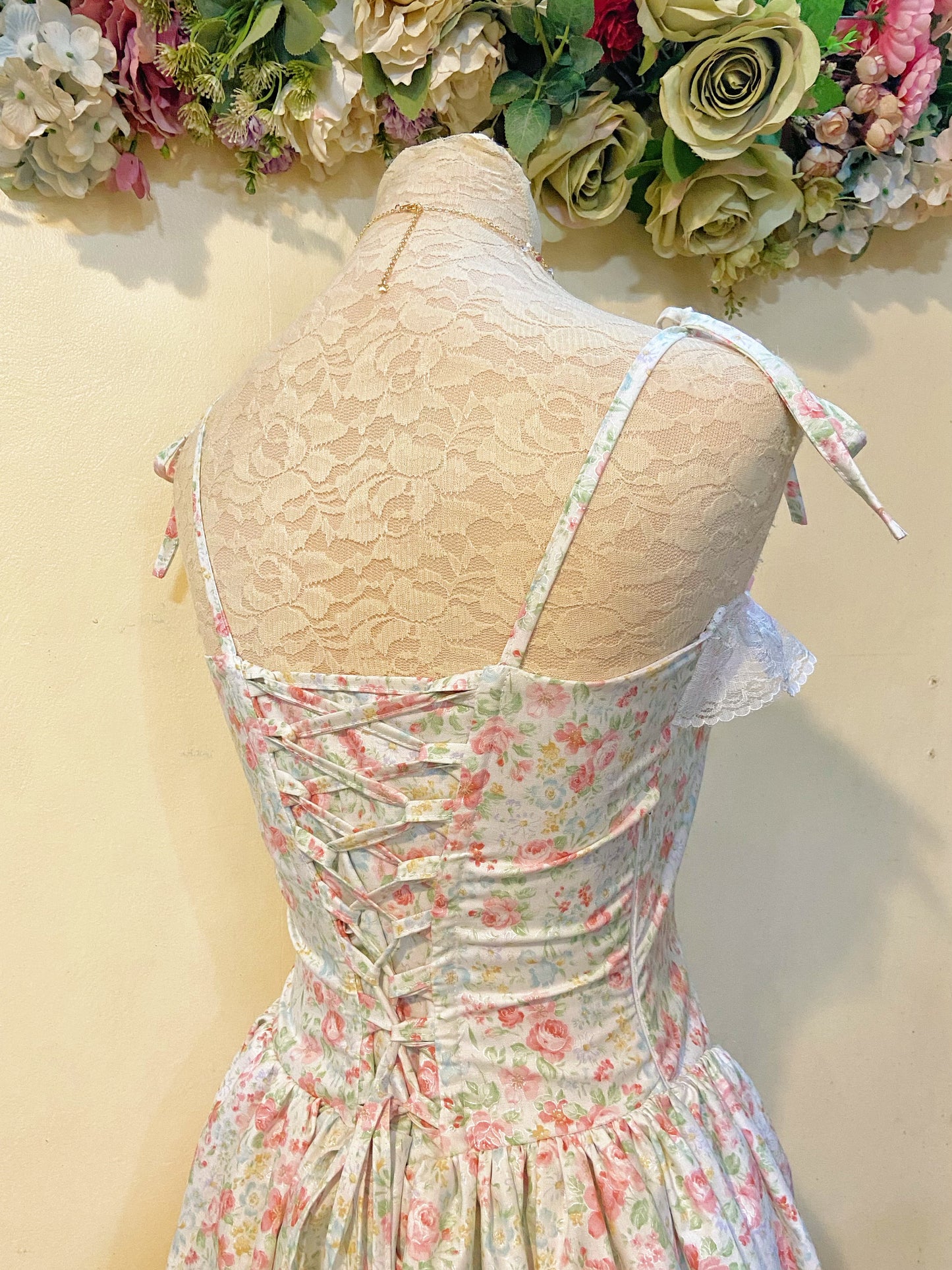 Pretty Blooms Corset Handmade Dress