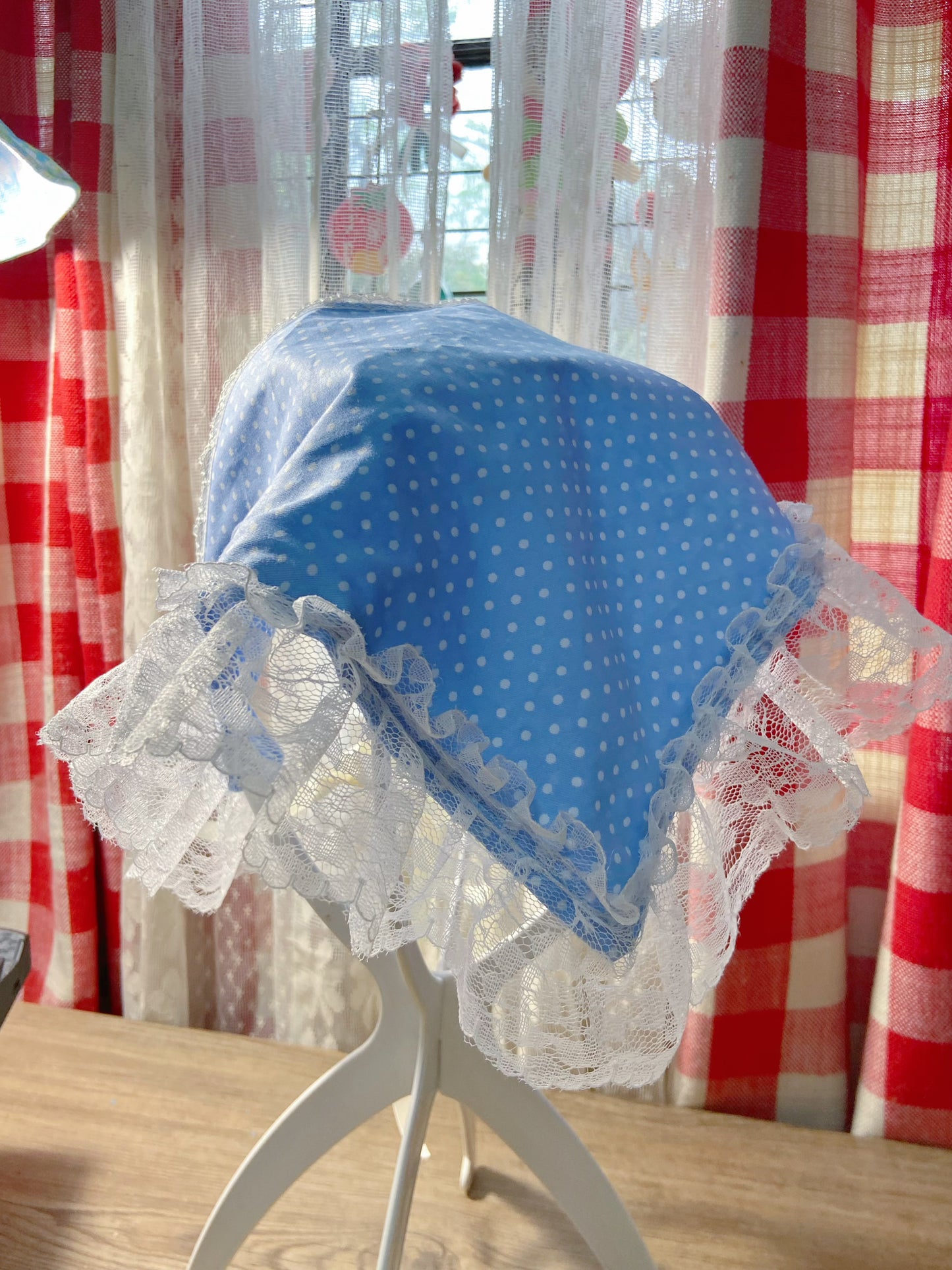 Blue Polkadot Lace Lola Pandong