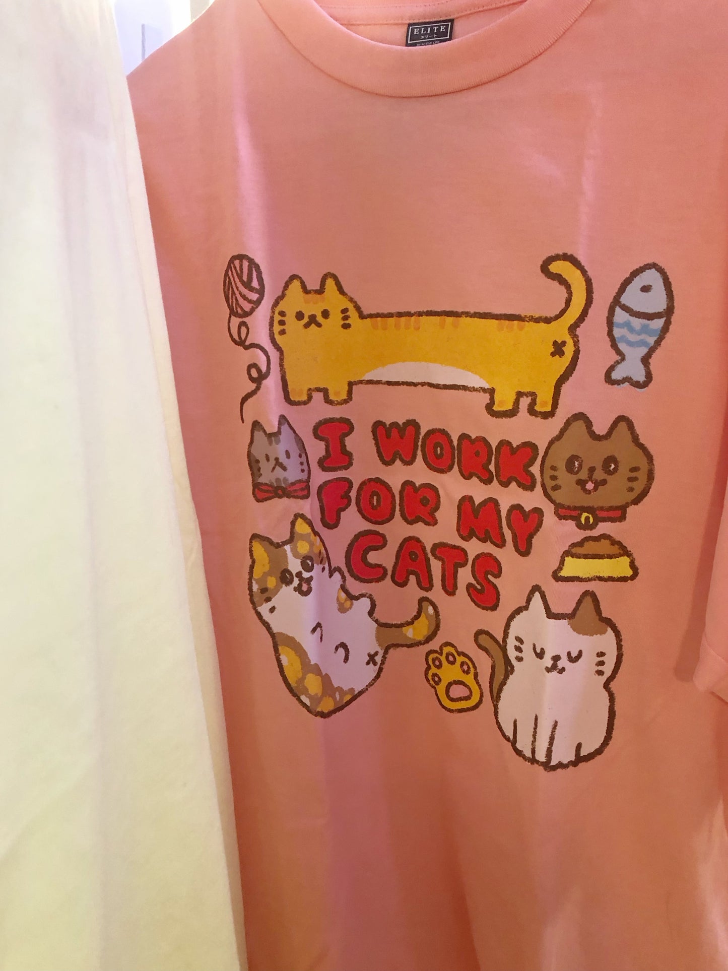 PRE ORDER I work for my Cat Tshirt