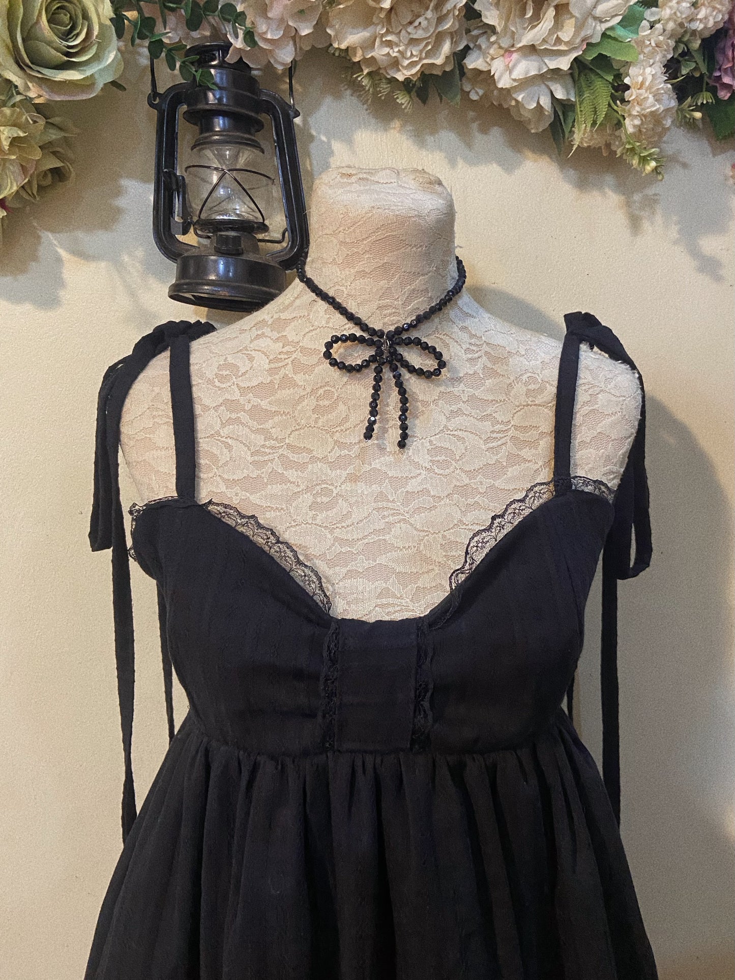 Mini Black Dress Handmade Dress