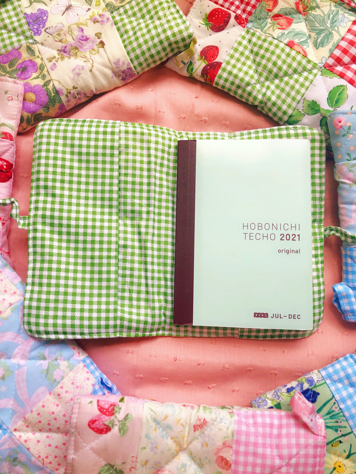 A6 Purple Garden Quilted Patchwork Journal / Notebook Cover