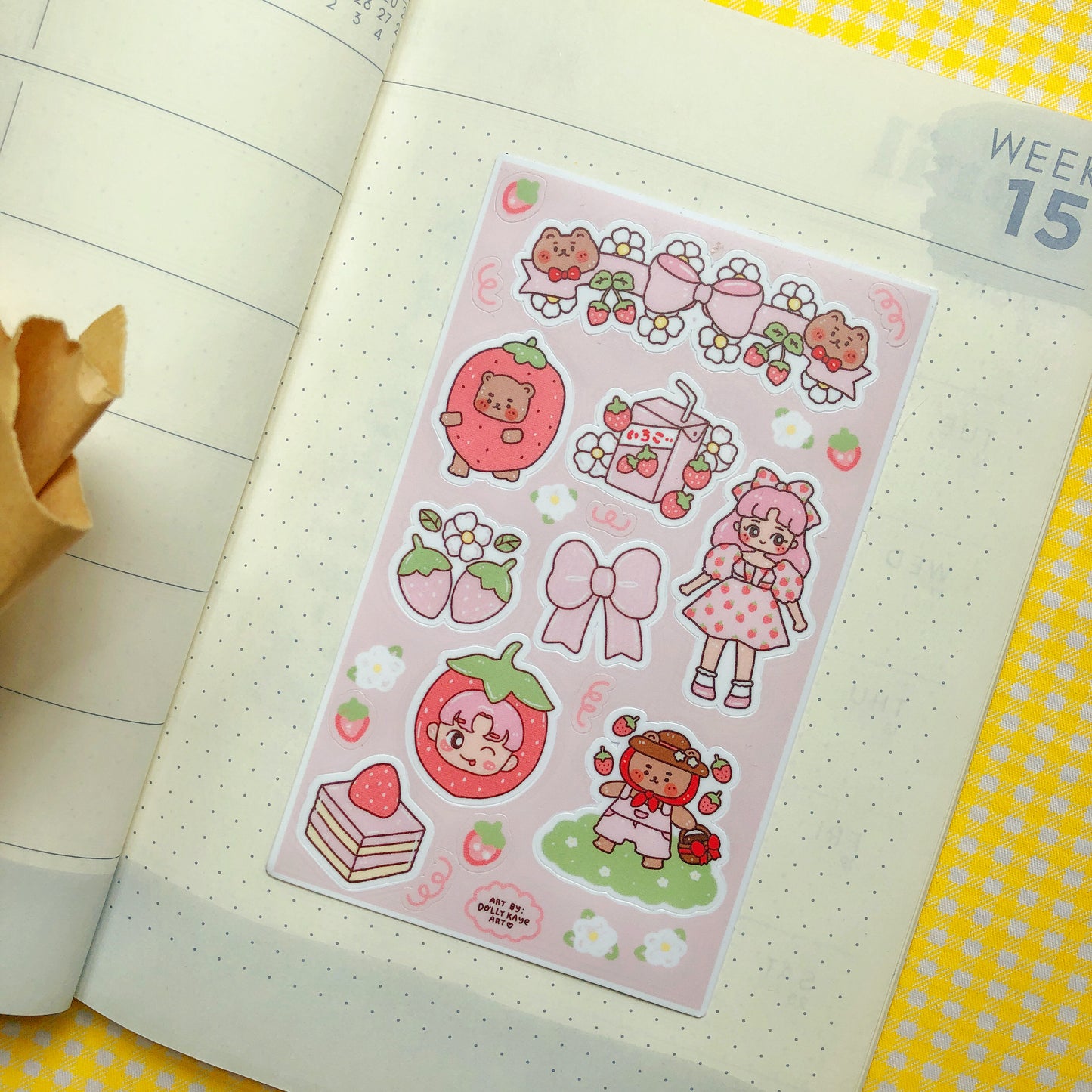 Strawberry Harvest Sticker Sheet