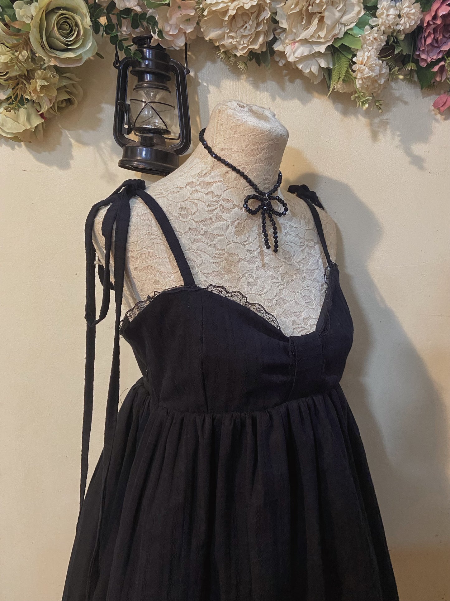 Mini Black Dress Handmade Dress