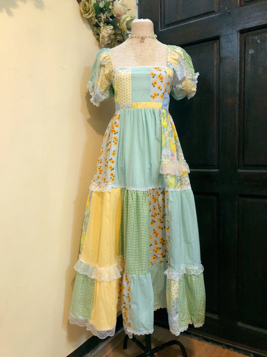 In my Cottage Patchwork Handmade Dress