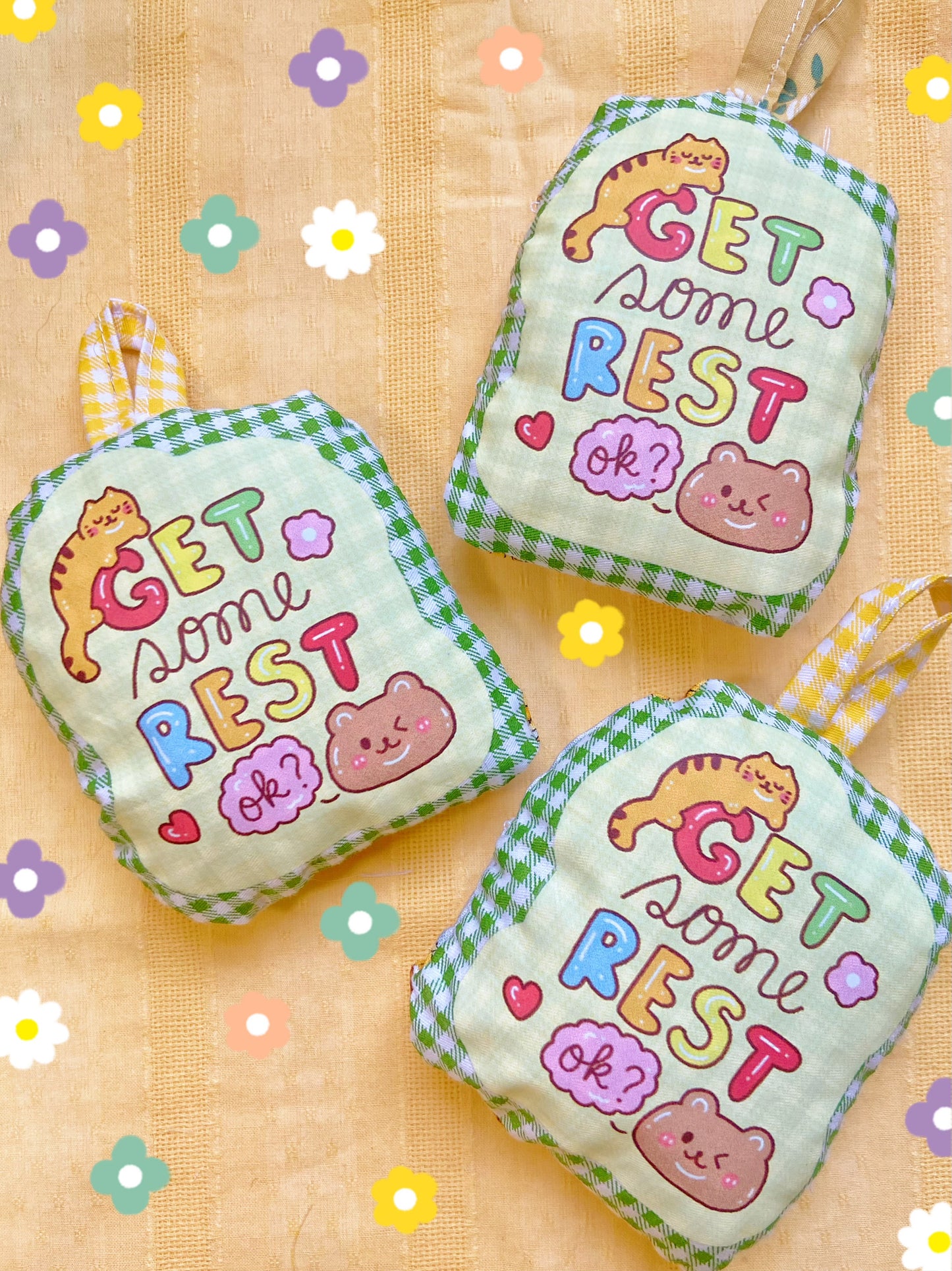 Get some Rest Pillow Handmade Keychain