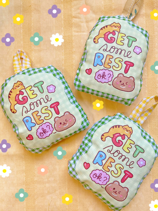 Get some Rest Pillow Handmade Keychain