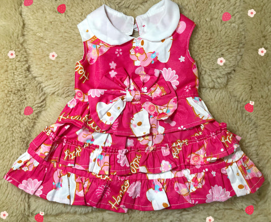 Hello Kitty Collar Pet Handmade Dress