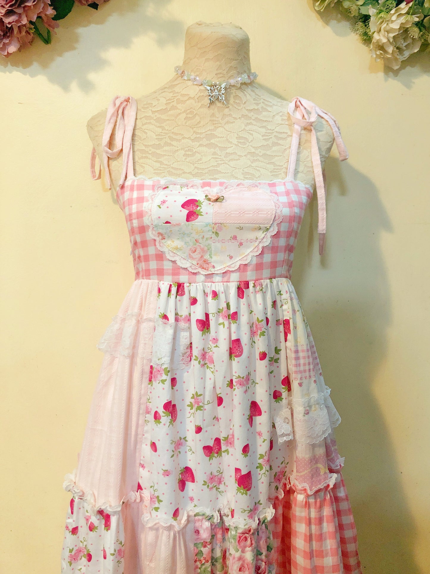 My Heart is Pink Babydoll Handmade Dress