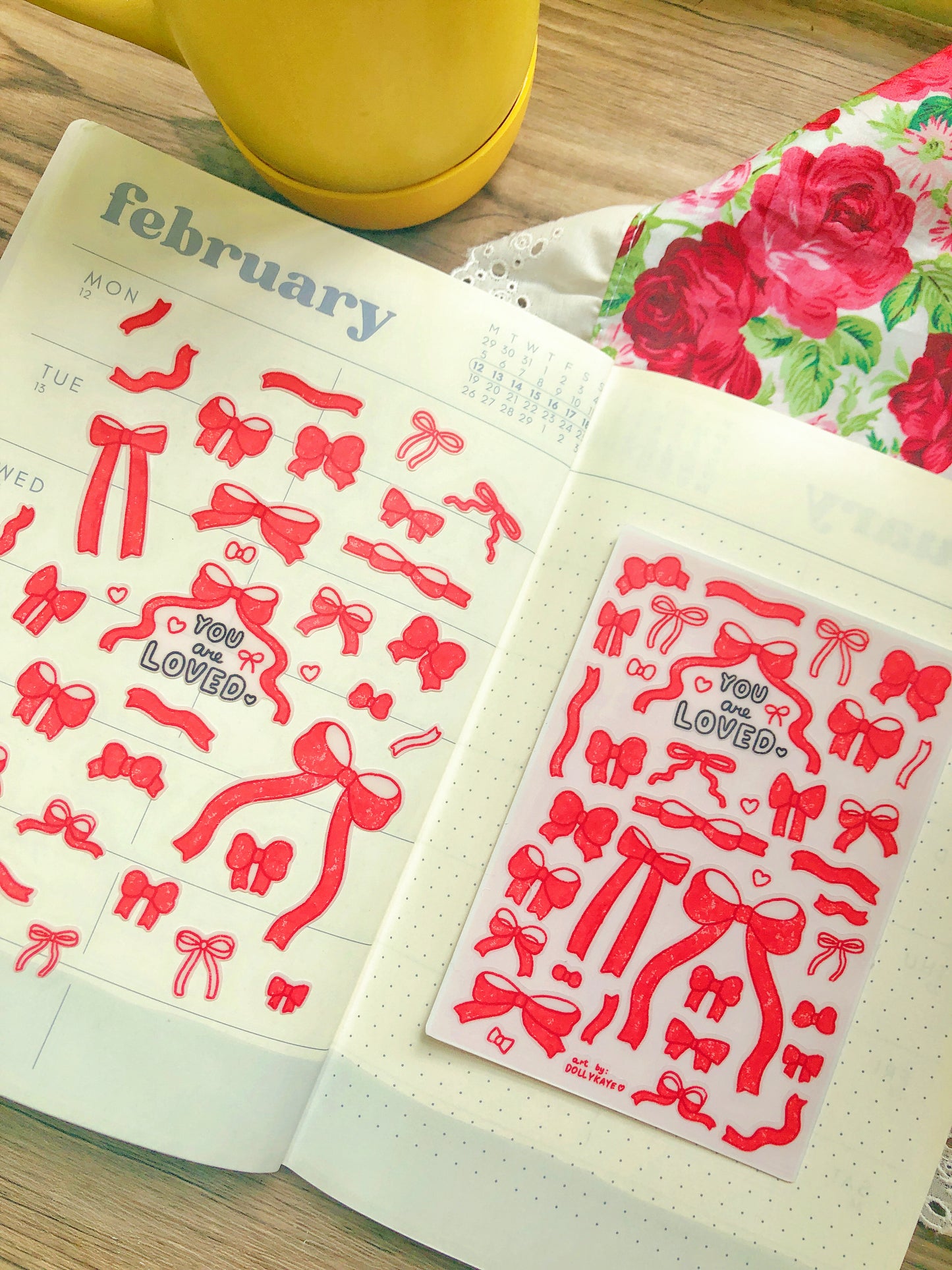 Red Ribbons Sticker Sheet