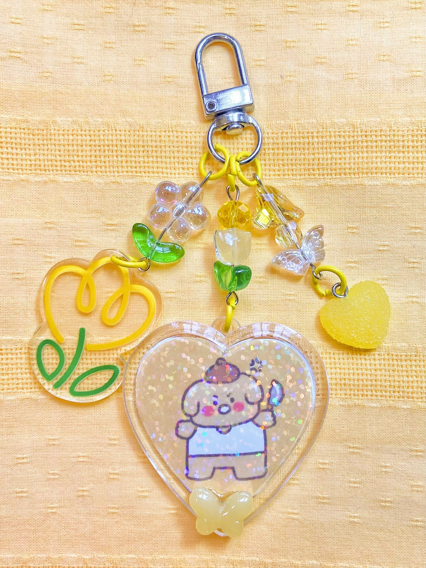 Cute Angry Pompom  Wenkwonk Keychain