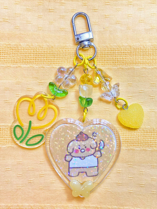 Cute Angry Pompom  Wenkwonk Keychain