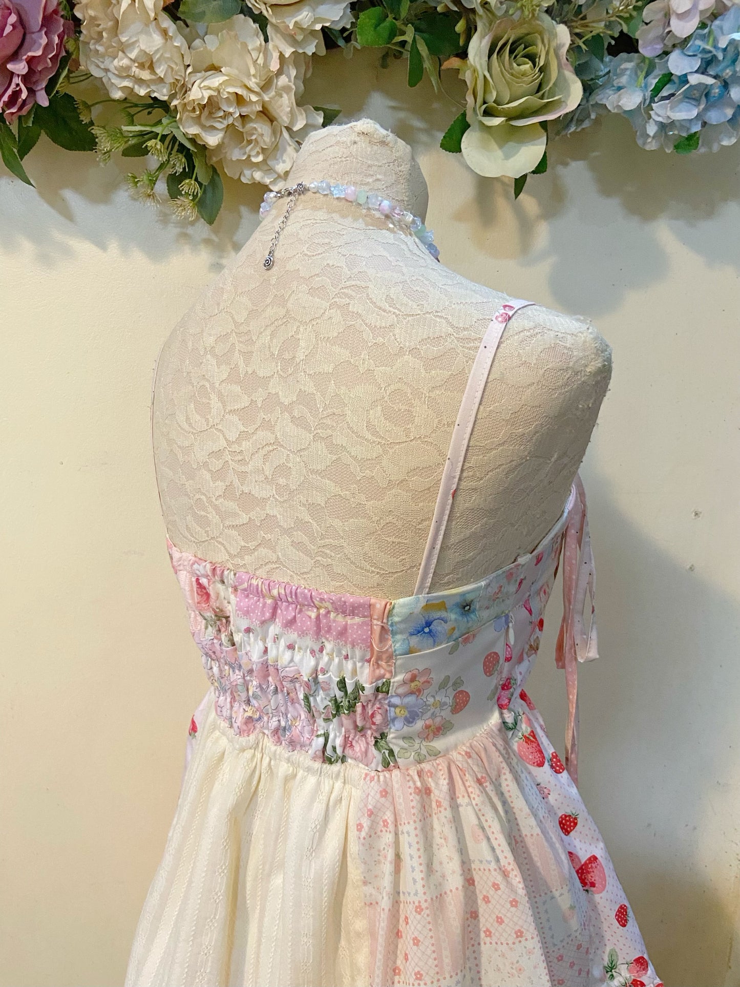Pink Berry Patchwork Dress