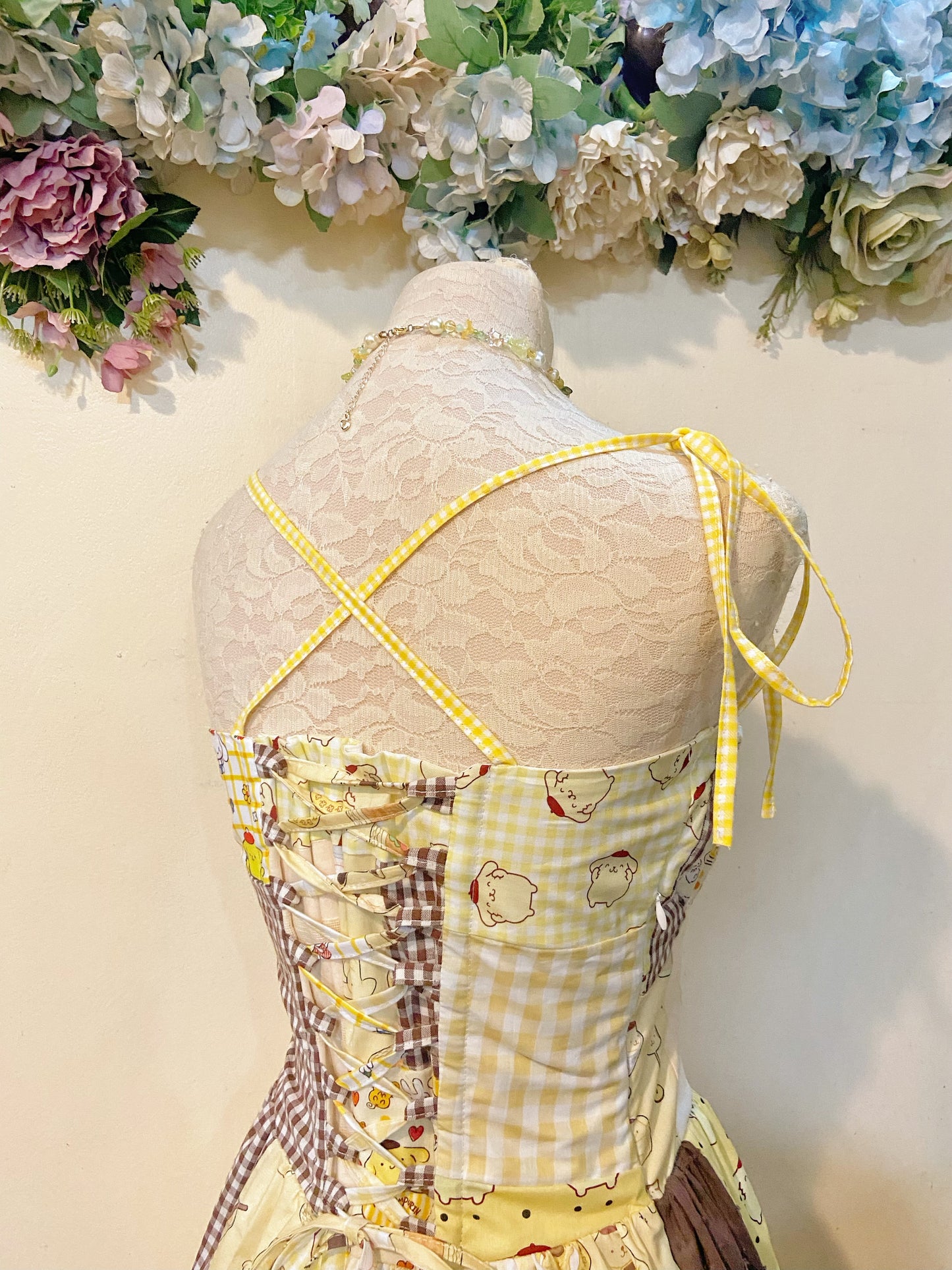 Cute Corset Patchwork Handmade Dress