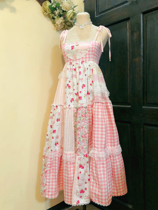 (Pre Order ) My Heart is Pink Babydoll Handmade Dress