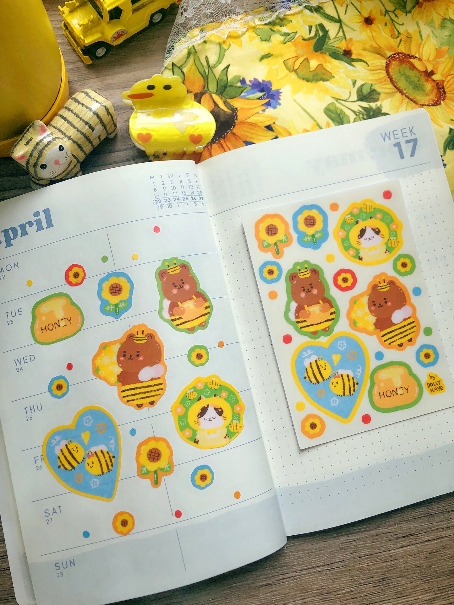 Bear Bee Sticker Sheet