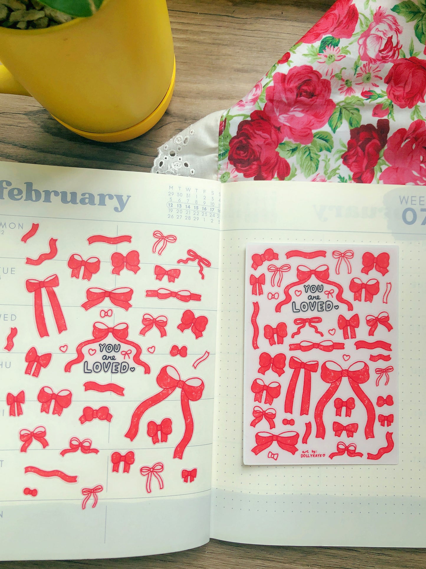 Red Ribbons Sticker Sheet