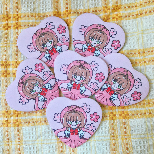 FANART - Cardcaptor Sakura - Heart Button Pin