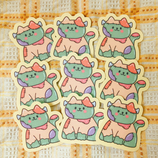 Halloween Costume Frankenkitty - Vinyl Sticker