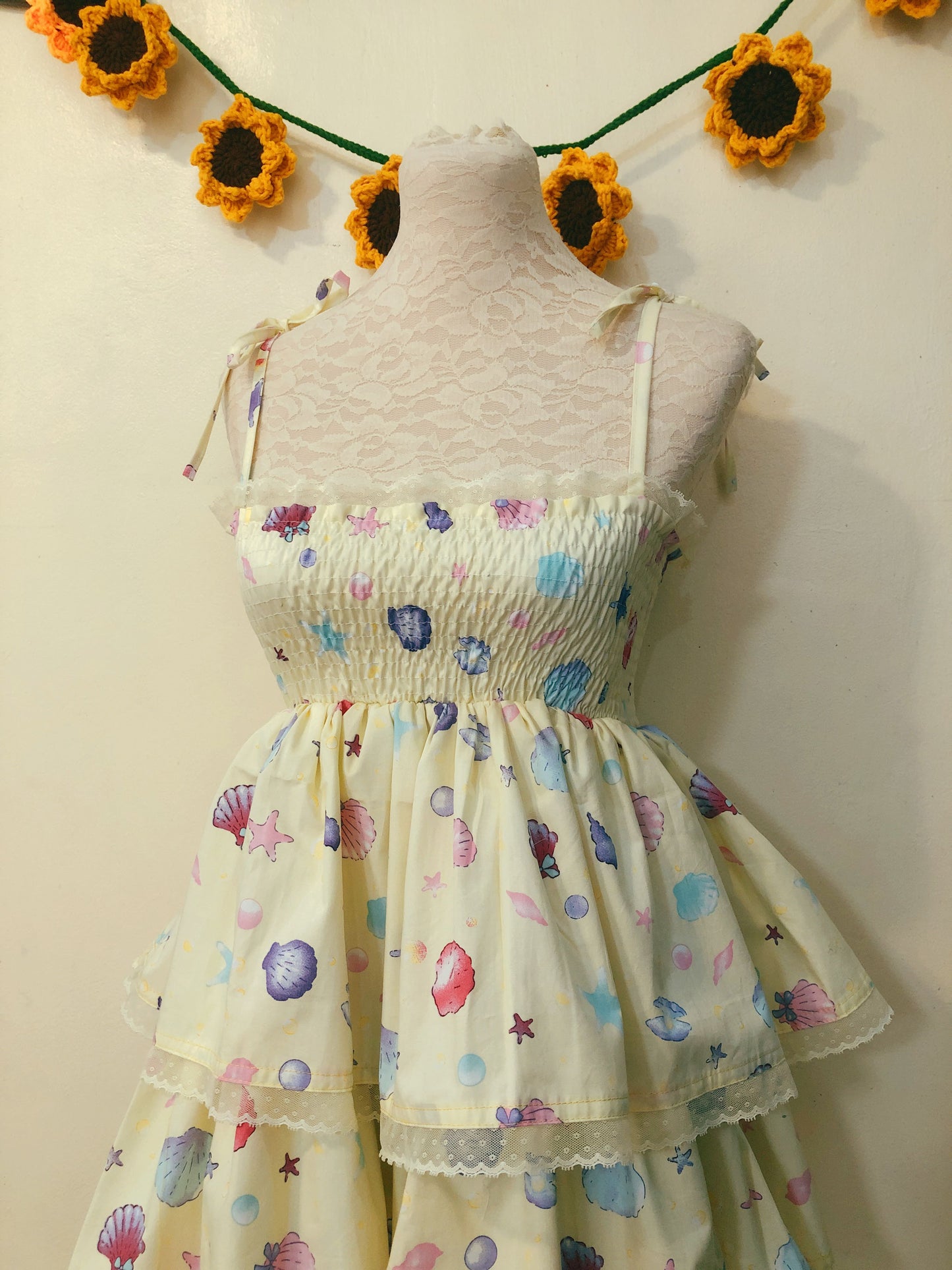 Cute Mermaid Smocked Handmade Dress