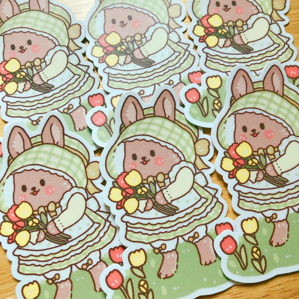 Tulip Bunny - Vinyl Sticker