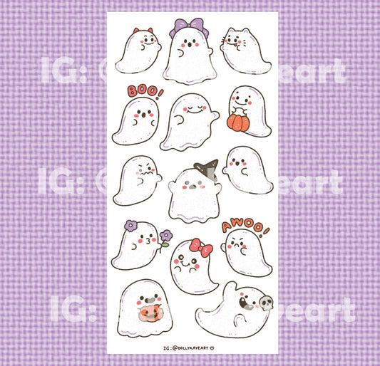 Cute Ghosts Sticker Sheet