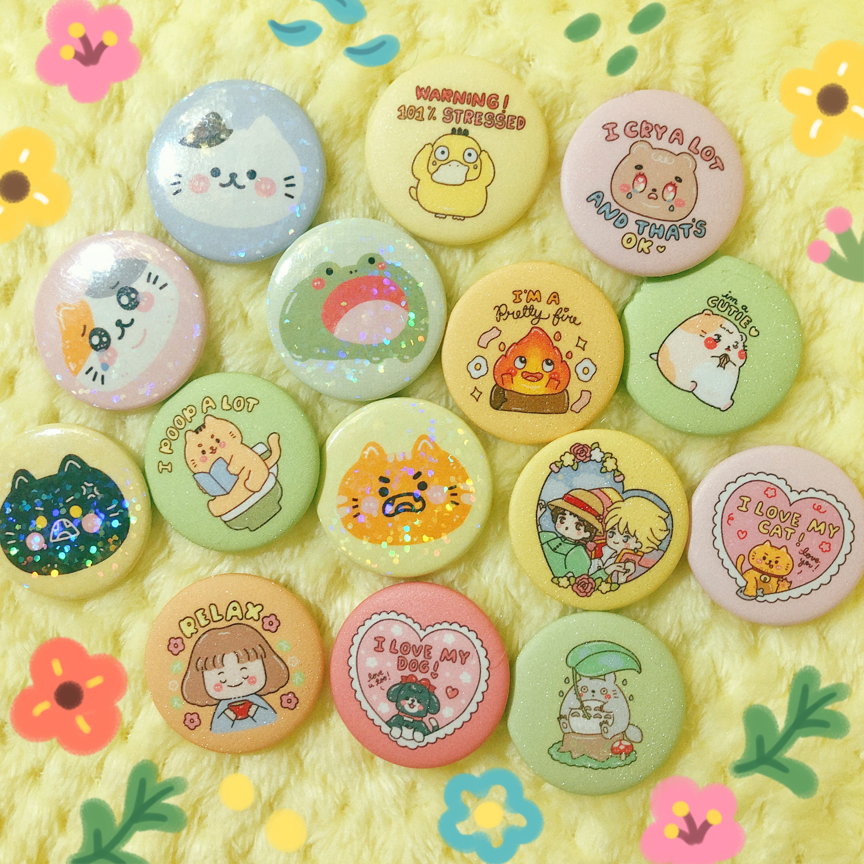 Cute Pin Buttons – Dolly Kaye Shop
